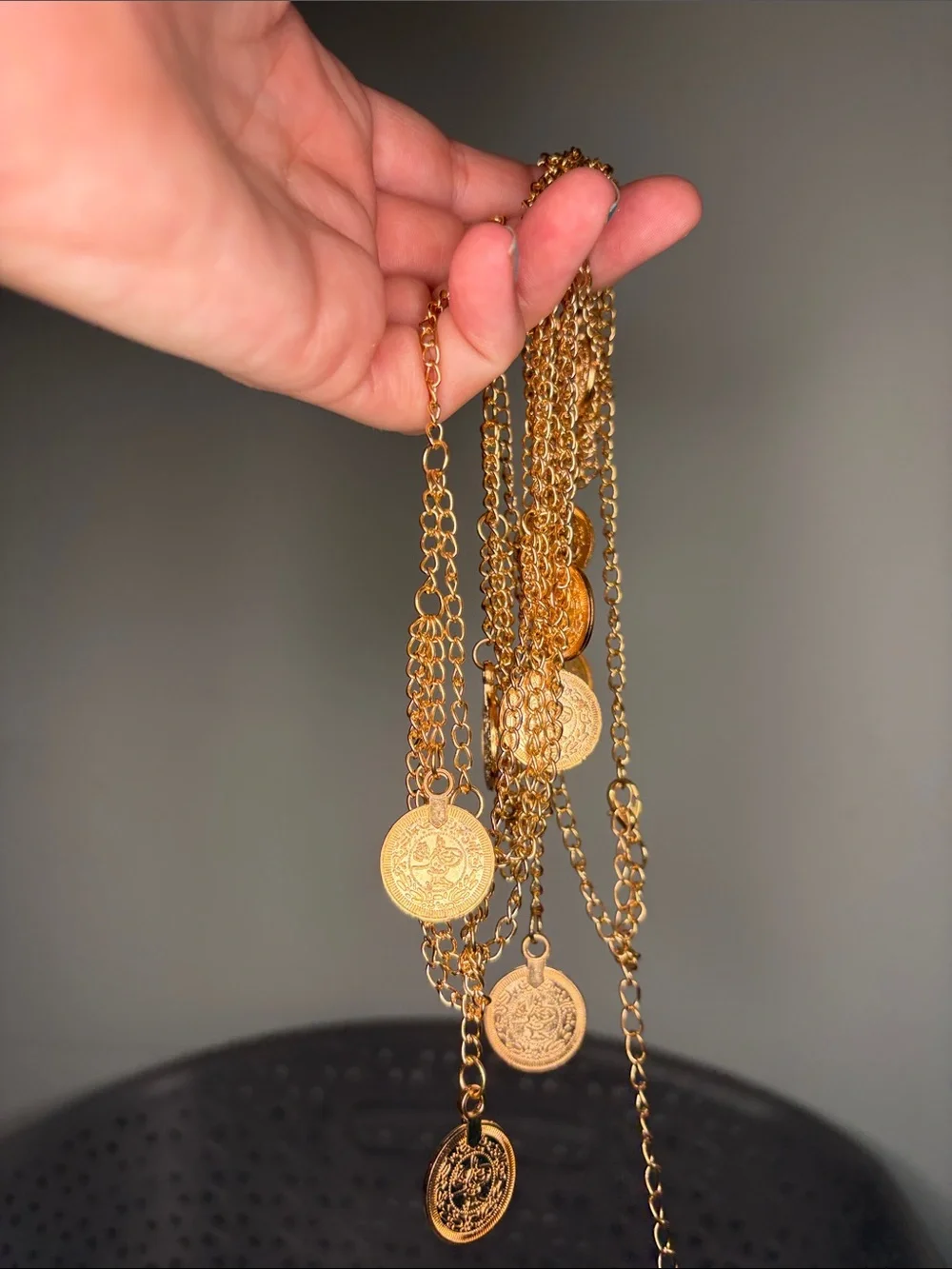 Gold Coin  Layered Belt